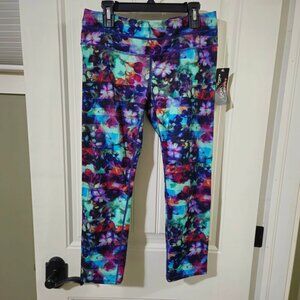 Athleta Floral Fade Sonar Capri Leggings, Medium